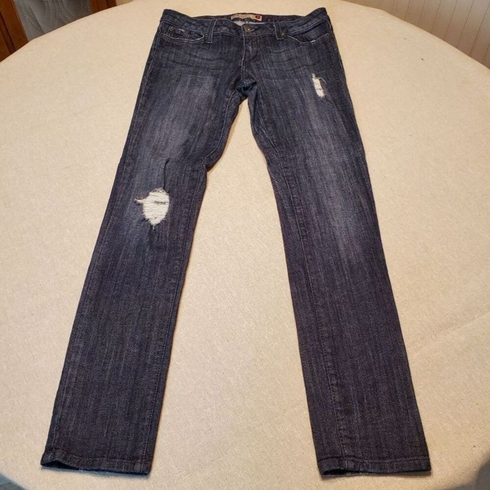 GJG Size 9 Dark Blue Denim Distressed Jeans